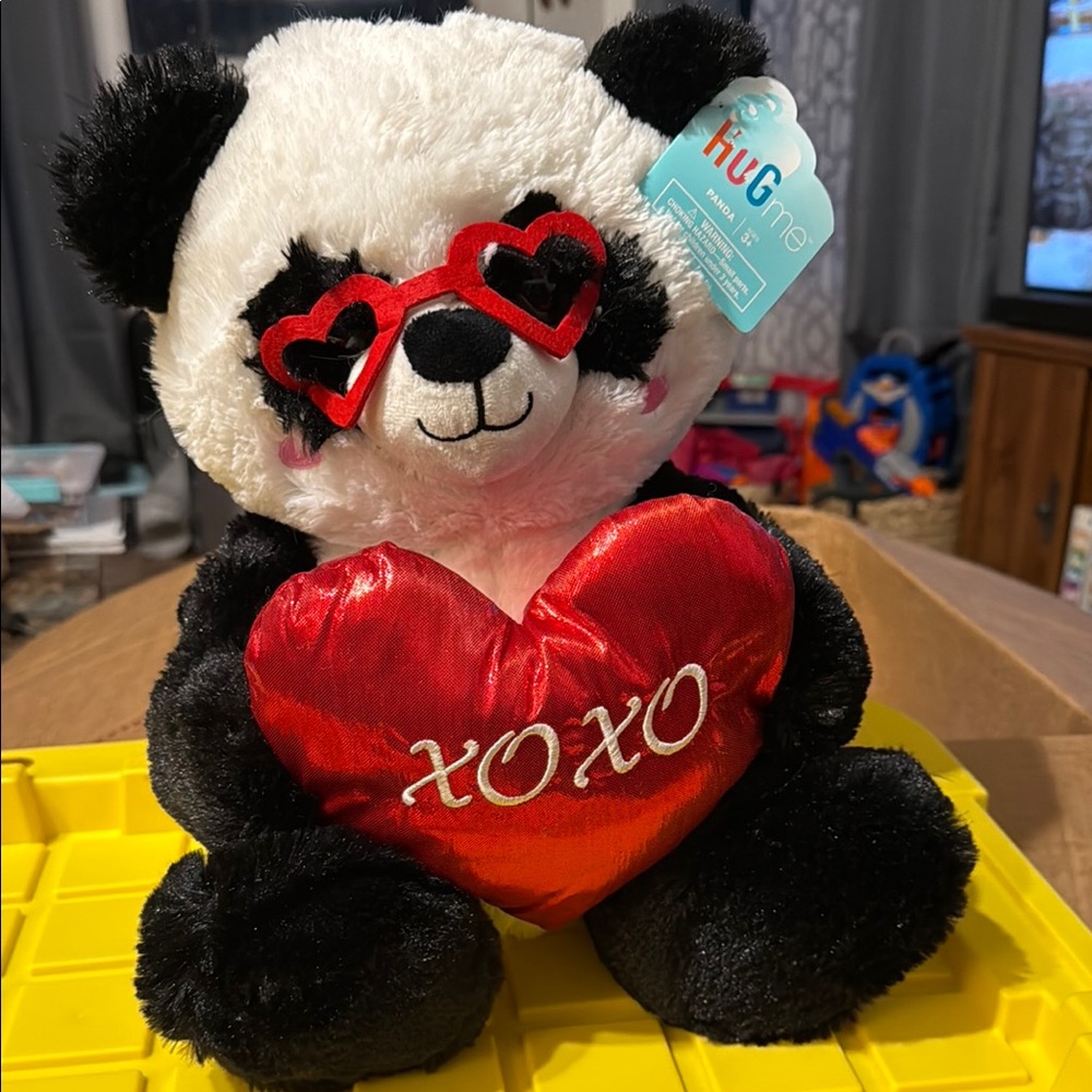 Panda Stuffed Animal with Red Heart